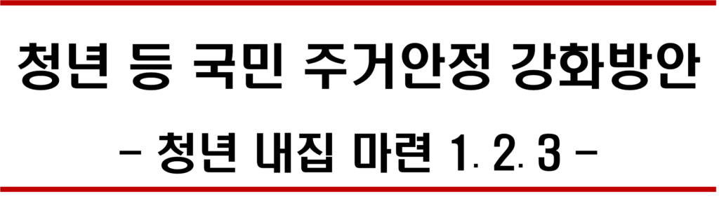 청년 내집마련 123 타이틀