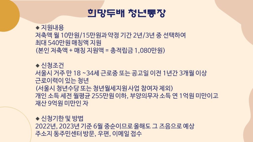 2024 서울시 청년정책혜택 1