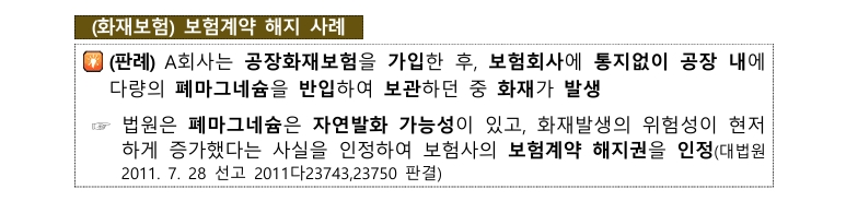 보험가입후 알릴의무 사례1